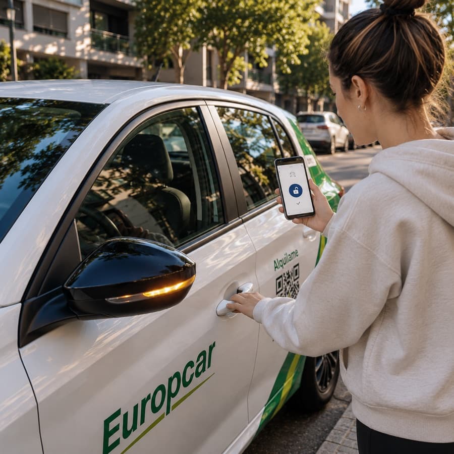 Someone opening the car door from the app, no keys